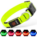 Illumifun LED Collar for Small Dogs, USB Rechargeable Light Up Dog Collar, Flashing Pet Safety Light Glow in the Dark (Green, Small) - color: Green, size: Small