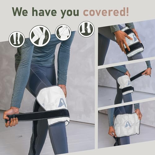 Flexible Knee Wrap Hot and Cold Gel Pack 10" x 12.5" - color: Grey