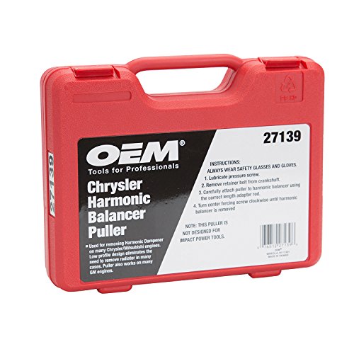 OEMTOOLS 27139 Chrysler Harmonic Damper Puller, Balancer Removal Tool Set, Specialty Tools For Mechanics, Also For Use With Mitsubishi Vehicles