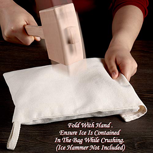 Boao 4 Pcs Canvas Lewis Ice Crushing Bag, Professional Bartender Kit