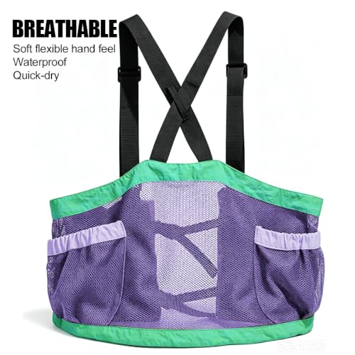 Lightweight Hiking Vest Bag, Multi‑Pocket Adjustable Running Chest Pack, Utility Outdoor Vest Pouch for Women, Men & Kids - color: Blue