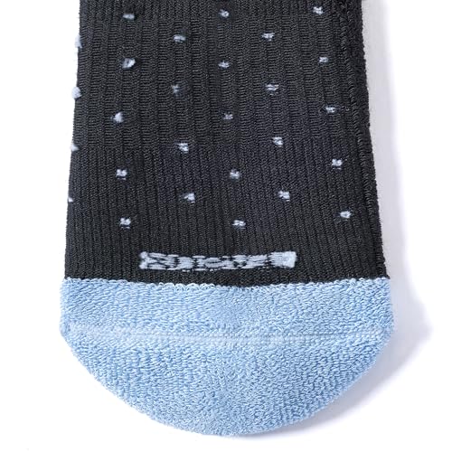LEVSOX Thicker Bamboo Viscose Compression Socks 20-30 mmHg Cushioned - color: Black Polka Dots, size: Large