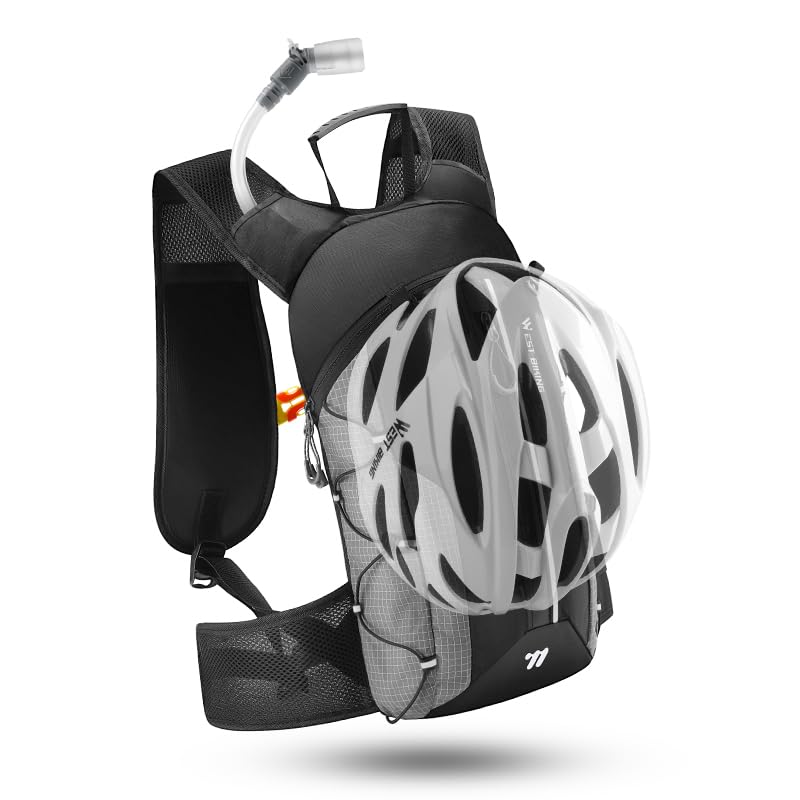 Hydration Backpack - Lightweight Water Backpack with 2L Water Bladder, Small Hiking Backpack for Running Cycling Camping Rave for Men Women - color: Gray1