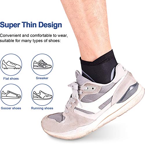 beister 1 Pair Ankle Support Breathable Neoprene Compression Ankle Brace for Men and Women, Elastic Sprain Foot Sleeve for Sports Protect, Arthritis, Plantar Fasciitis, Achilles tendonitis, Recovery - size: X-Large (Pack of 2)