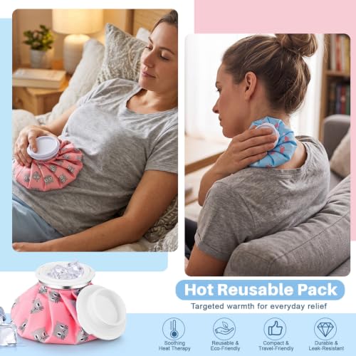 Honoson 4 Pack Reusable Ice Bag Hot Cold Bag Leakproof, Animal Style - style: Animal Style