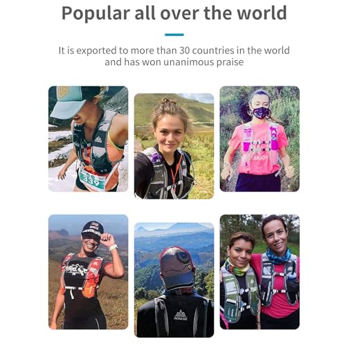 AONIJIE Running Vest Hydration Backpack 5L Unisex Trail Water Lightweight - color: Rose Red and 1.5L Bladder