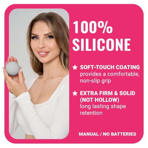 3 in 1 Massage Ball Set – 2.5", 1.9" & 1.2" Firm Silicone Balls for Myofascial Release, Trigger Point Therapy, Back & Foot Pain Relief, Face Fitness, Yoga, Deep Tissue Recovery (Gray) - color: Gray
