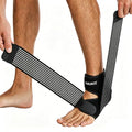 Ankle Brace Elastic Supports for Men Women, Adjustable Ankle Straps Ankle Support Ankle Compression Sleeve, Plantar Fasciitis Relief Achilles Tendonitis Brace Achilles Tendonitis Wrap, Pack of 1 (Black) - color: Black