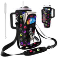 Stanley Carrier Bag for Stanley 40oz/30ozTumbler with Phone with 2 Adjustable Strap,3 Pockets Bottle Stanley Cup Carrier Bag & Case,Accessories for Hiking Travelling - color: Dog paw