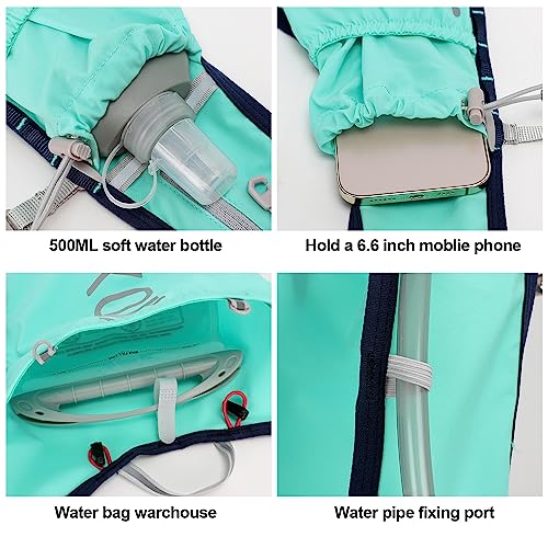 INOXTO Running Hydration Vest Backpack,Lightweight Insulated Pack with 1.5L Water Bladder Bag Daypack for Hiking Trail Running Cycling Race Marathon for Women Men - color: Light green