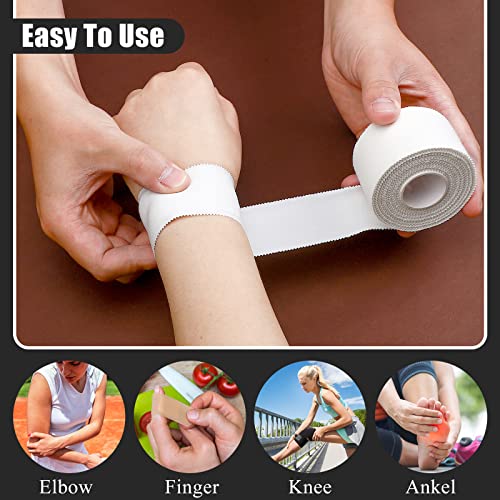130 Yard 1.5 Inch White Athletic Sports Cotton Tape Pre Wrap Easy Tear - color: White, size: 1.5 In