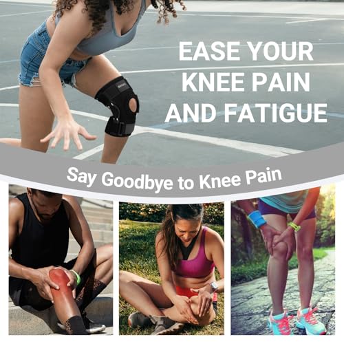Hinged Knee Brace for Men and Women With Side Stabilizers - size: XX-Large (22.8"-26.7")