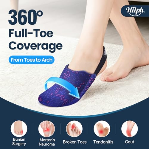 Hilph Foot Toes Ice Pack Wrap for Broken Toes & Bunion Surgery Recovery - style: Blue