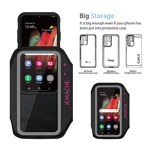 Running Armband for Samsung Galaxy S26/S25/S24/S23 Plus (Black) - color: Black, size: 6.7" (S Plus)