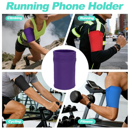 Cell Phone Armband Sleeve, Universal Sports Arm Band Sleeves Purple - color: Purple