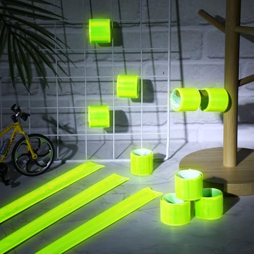 Halloscume Pcs Reflective Arm Snap Band 15.75 in Slap Bracelet - color: Green