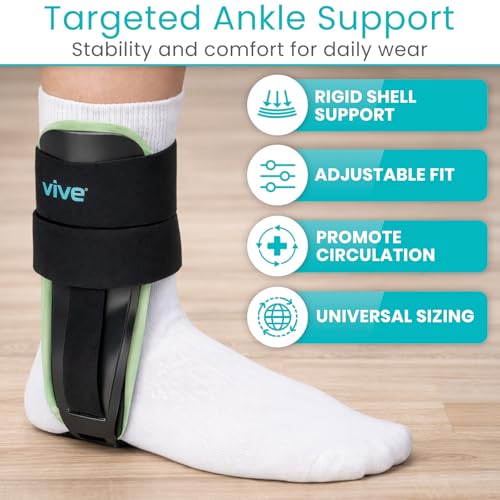 Vive Ankle Stirrup Brace - Air Gel Stabilizer for Ankle Sprain, Tendonitis