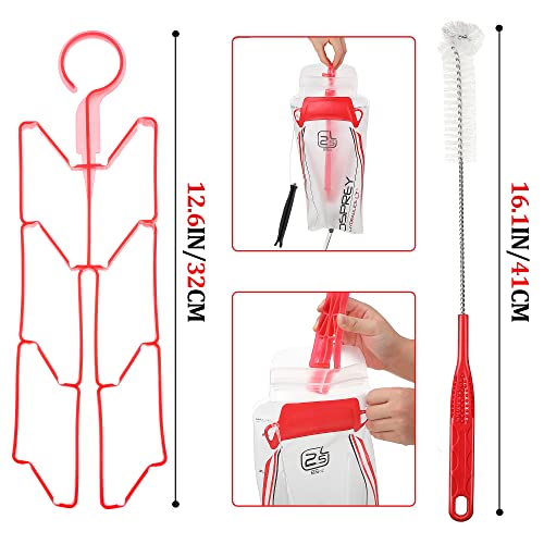 Patelai 2 Set 8 in 1 Reservoirs Hydration Bladder Cleaning Kit - color: Red