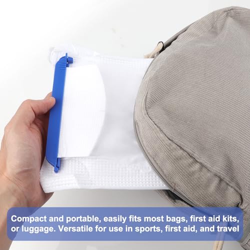 5 Pack Refillable Ice Bags with Clamp Closure 6-1/2 x 14 Reusable Medical ice Packs for Injuries Easy Filling Hospital Icepack with Soft Outer Covering with Leak Proof Closure, Super Soft Inner Layer - size: 5 Pack
