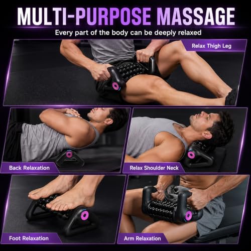 Electric Multi Roller Massager, 5-Speed Cordless Relaxer for Feet & Legs