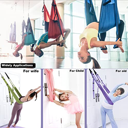 Tchrules Leg Stretcher Strap, Backbend Training Belt with Door Anchor, Flexibility Trainer Stretching Equipment Assist Stretch Strap for Fitness Gymnastics Dance Aerial Yoga Ballet - color: A-Pink