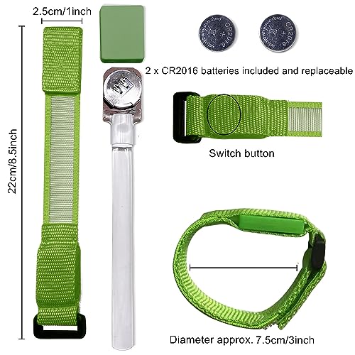 M.best 8pcs LED Light Up Bracelets Glow Flashing Wristbands Glow in The Dark Party Supplies for Wedding, Raves, Concert, Camping,Sporting Events, Party Green - color: 8pcs Green