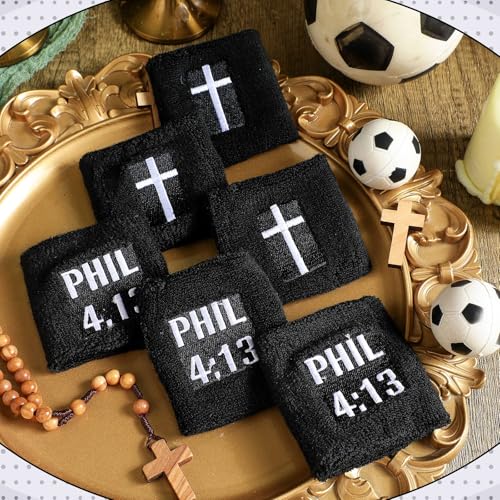 Misdary 6 Pair Cross Wristband Baseball Drip Football Accessory - color: Multicolor