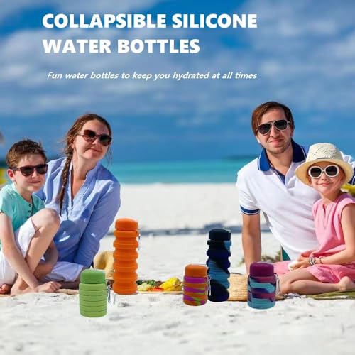 Collapsible Water Bottles 3 Pack 500ml (Colorful) - color: Colorful