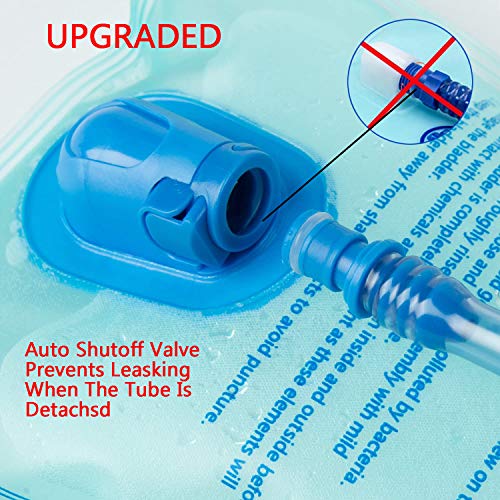 HEIKLN Hydration Bladder 1.5L-2L-2.5L-3L,Leak Proof Water Reservoir, BPA Free Military Water Storage Bladder Bag Hydration Pack Replacement Easy Clean for Bicycling Hiking Camping Hunting Running - color: 2L Blue Green