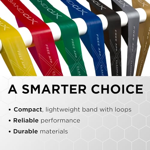 THERABAND CLX Resistance Band with Loops, 5-Foot Band - color: Level 6 / Super Heavy - Silver