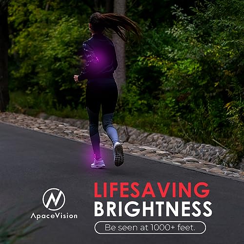 LED Safety Light (2 Pack) with Bonus Items – Clip On Strobe/Running Lights for Runners, Dogs, Bikes, Walking and More - color: Purple