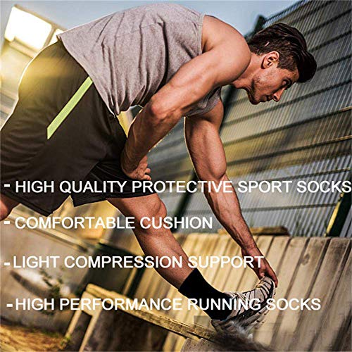 Sooverki Copper Compression Socks Women and Men 6 Pairs - Circulation Arch Support Plantar Fasciitis Running Ankle Socks - color: B1 - 6 Pairs - Black - Crew, size: Small-Medium