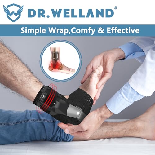 Ankle Brace with Side Stabilizers -Adjustable Ankle Support for Sprains, Sports Injuries, Plantar Fasciitis, Injury Recovery, Best Ankle Support for Running, Basketball, Volleyball (Medium) - size: Medium