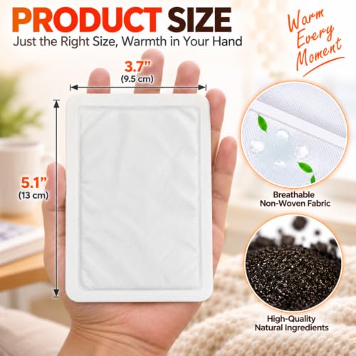 WORLD-BIO Body Warmers for Cold Weather, Heat Warmer Patch Disposable with Adhesive Backing Gives Hours Warm - 12/20/32/40 Packs, Hand Warmers Long Lasting Safe Natural Odorless - style: Body Warmer 40 Packs