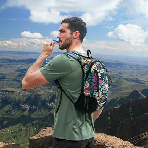 Lightweight Hydration Backpack, Running Backpack with 2L Water Bladder - color: Blue Print2