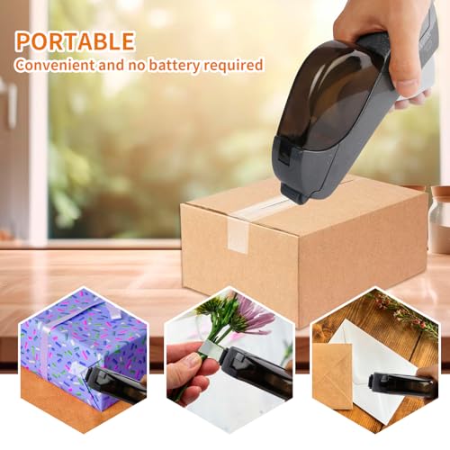 Eagle Automatic Tape Dispenser, Handheld & Portable Design, Office Tape Gun, One-Handed Operation with Safety Blade for Office, Home, DIY or Packaging (Includes 2 Free Tapes) (Gray) - color: Gray