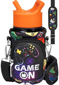 Miss Adola Kids Water Bottle Carrier, 10-18 Oz - color: Black Game On
