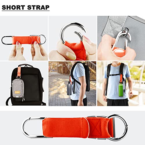 ZINZ Elastic Jacket Gripper Travel Strap with D-Ring Hooks and Buckle - color: Orange/Uk