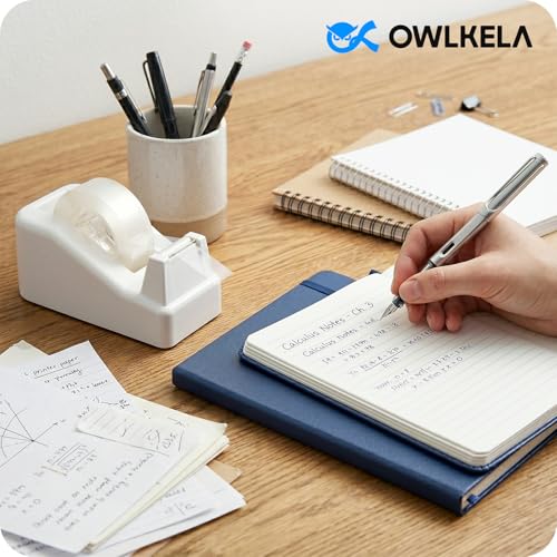OWLKELA Lightweight Desktop Tape Dispenser, White, 1 Pack - color: White, size: 1 Pcs