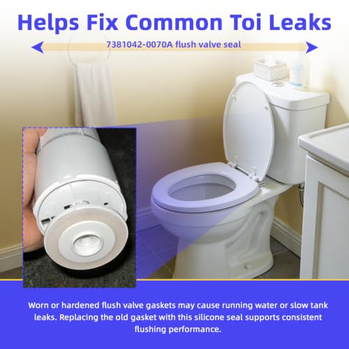 7381042-0070A Flush Valve Silicone Seals Fit American Standard Tank - style: 2 Pack