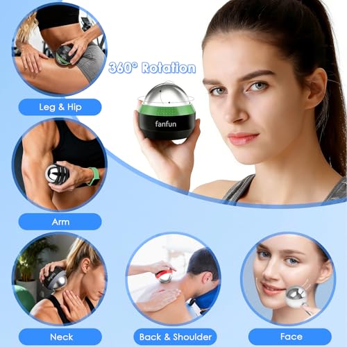Massage Ice Roller Ball Cold & Heat Therapy Pain Relief Myofascial Release - color: Set of Green