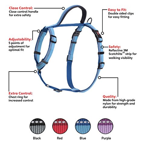 Halti Walking Dog Harness | Size Medium, Blue - color: Blue, size: Medium