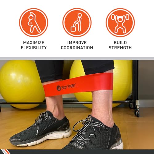 Body Sport Loop Resistance Bands - color: Red, size: Heavy Resistance, Red