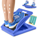 Slant Boards for Exercise, Wooden Slant Board, Calf Stretch Board with 7 Incline Angles, Velour Board, Balance Board & Calf Stretcher, Portable Incline Board for Physical Therapy, Ankle Mobility, Heel & Knees - color: Blue