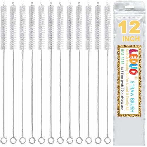 LEDUO 12 Straw Cleaner Brushes for Stanley 40 oz 30 oz 20 64 oz Tumbler Mug