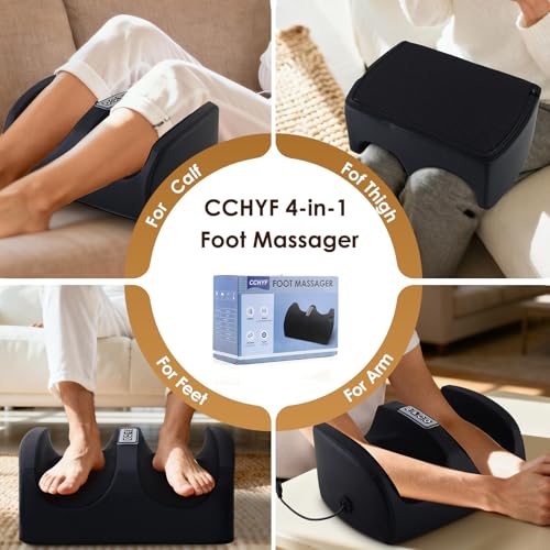 Foot Massager with Heat Electric Foot and Calf Massager Black