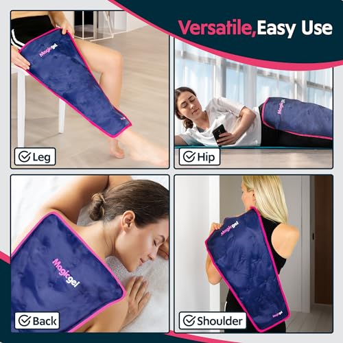 Magic Gel Leg Ice Pack - Professional Cold Therapy - Wrap Around Shin Ice Packs - Full Leg Ice Pack Wrap Around Entire Leg - Cool Down Your Legs Shins Hamstrings - Ice Packs Sleeve - style: Leg Ice Pack