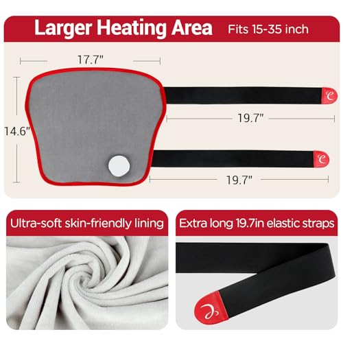 Comfytemp Leg Heating Pad, Wearable Heat Wrap for Knee/Thigh/Calf (L/XL) - size: Large