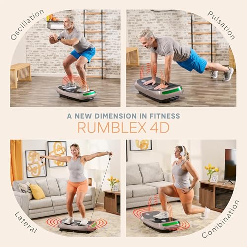 Lifepro Rumblex 4D Vibration Plate Exercise Machine with 7 Training Modes - color: Brown, size: Standard