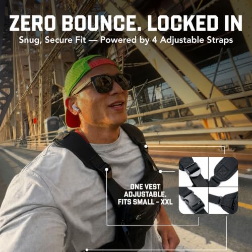 MVRK Water Resistant Running Vest Chest Pack, Phone Holder for Running, Lightweight Training Pack with Reflective Detail - color: White